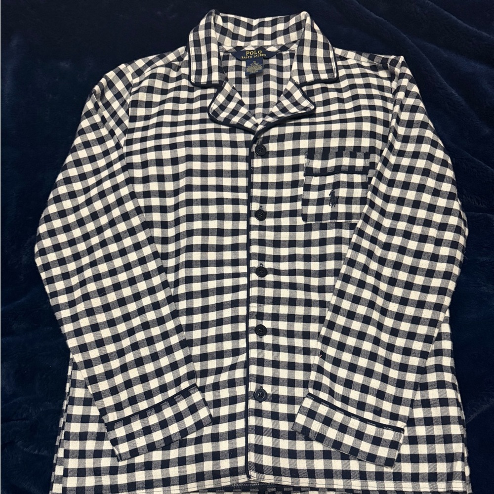 Polo Ralph Lauren Black and White Plaid Men's pajama set